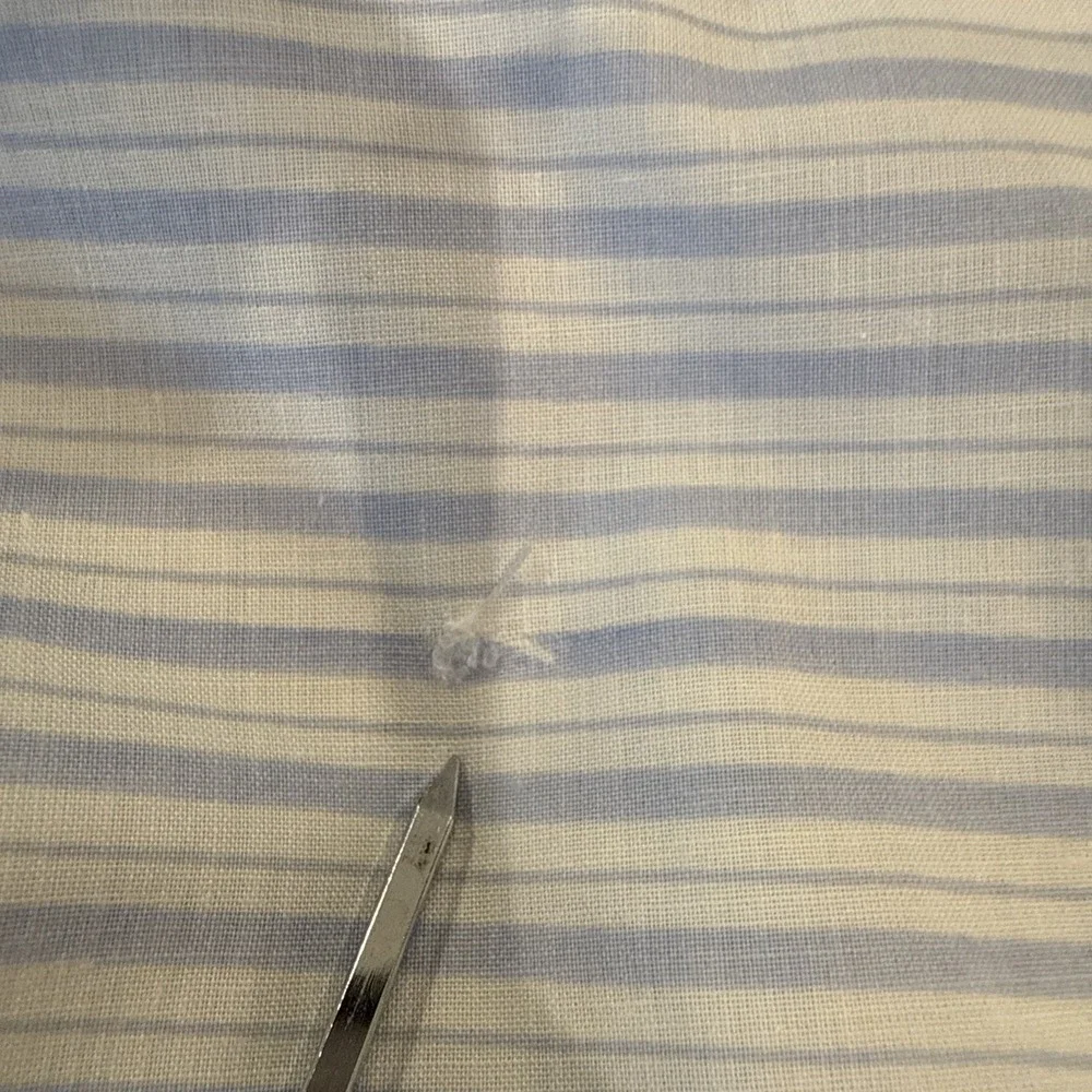 Vintage Cannon Full Size Flat Sheet And 1 Standard Pillowcase Blue White Stripe‎
